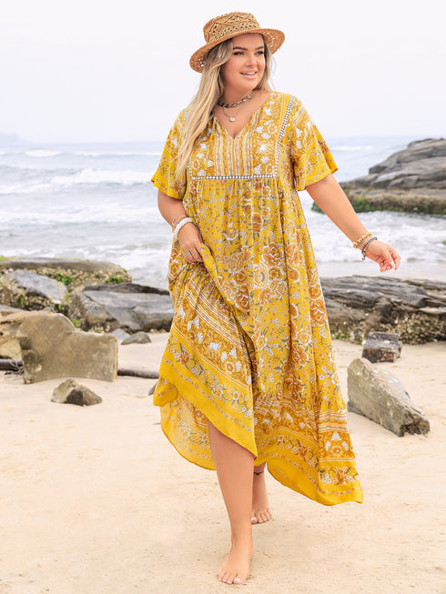 plus-size-floral-tie-neck-flutter-sleeve-maxi-dress OhSoStyled - Sophia's Style-4